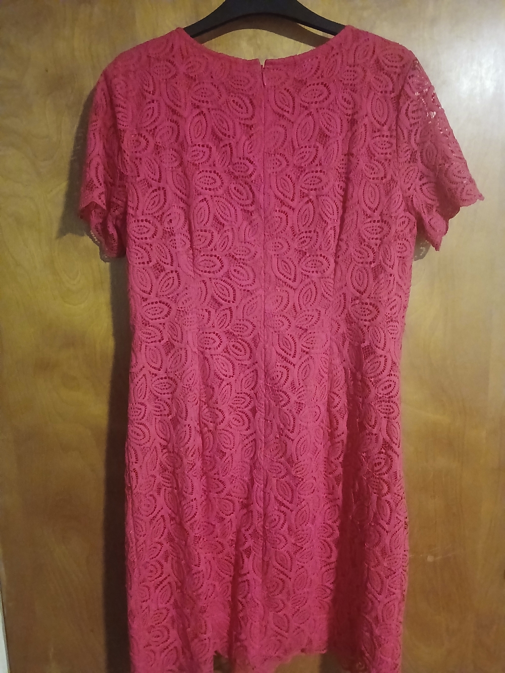 Ann Taylor Hot Pink Lace Dress Size 8